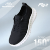 [FLY2 BASIC] Giày Thời Trang Nam Nữ BELSPORTS FLY2 Màu Trắng Đen, Đế EVA Đàn Hồi,Êm Chân,Vải Dệt Khoáng Khí