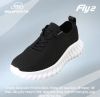 [FLY2 BASIC] Giày Thời Trang Nam Nữ BELSPORTS FLY2 Màu Trắng Đen, Đế EVA Đàn Hồi,Êm Chân,Vải Dệt Khoáng Khí
