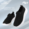 [FLY2 BASIC] Giày Thời Trang Nam Nữ BELSPORTS FLY2 Màu Trắng Đen, Đế EVA Đàn Hồi,Êm Chân,Vải Dệt Khoáng Khí