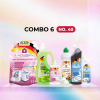 Combo 6 No40 Nước giặt xả, nước rửa tay, nước rửa chén, nước tẩy mốc, nước lau sàn, nước tẩy bồn cầu Usefull Day