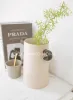 Lọ hoa tay cầm, bình hoa sứ phong cách trừu tượng trang trí nhà cửa | Cappiano home