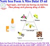 Nước Hoa  Poem a Miss Dalat 15 ml, hương Hoa ,  trái cây , gỗ , van ni , da thuộc , ngọt ngào , tươi mát
