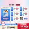 Combo 6 No01 Nước giặt xả, nước rửa tay, nước rửa chén, nước tẩy trắng tẩy mốc, tẩy bồn cầu và nước lau kính
