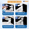 Combo chai xịt tẩy cặn canxi 500ml và chai tẩy dầu mỡ an toàn da tay, công thức mới sạch vượt trội