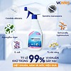 Combo chai xịt tẩy cặn canxi 500ml và chai tẩy dầu mỡ an toàn da tay, công thức mới sạch vượt trội