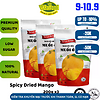 Combo 3 Xoài sấy dẻo MUỐI ỚT túi 200G, cay vừa, nguyên miếng, rất ít xơ - Viza Food