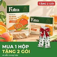 Trà Đào Cam Sả Hòa Tan Futra Hộp 14 Gói x 15g (12 + Tặng 2) / Túi 3 Gói Thử - Bột Trà Trái Cây Pha Sẵn Uống Đá Ngon