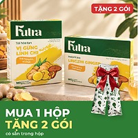 Trà Gừng Linh Chi Hòa Tan Futra Hộp 14 Gói x 15g (12 + Tặng 2) / Túi 3 Gói Thử - Bột Gừng Linh Chi Pha Sẵn Uống Nóng