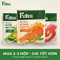 Combo Trà Hòa Tan Nhiều Vị Futra 2-3 Hộp (14 Gói/Hộp) - Đào Cam Sả, Tắc Mật Ong, Đào, Vải, Dâu, Gừng Linh Chi, Bộ 6 Vị