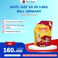 TNƯỚC GIẶT XẢ CÔNG NGHỆ SINH HỌC BELL GERMANY X9 3.8KG – SẠCH SÂU, THƠM LÂU GẤP 9 LẦN, BẢO VỆ SỢI VẢI, NANO