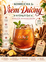 KOMBUCHA THẢO MỘC AN YÊN VIÊM DƯƠNG – TỪ GỪNG & QUẾ TỰ NHIÊN