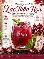 KOMBUCHA LẠC THẦN HOA – TỪ ATISO ĐỎ & CỎ NGỌT