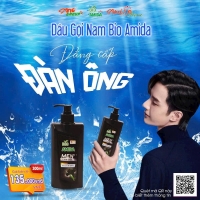 Dầu Gội Nam Bio Amida 2in1 | Làm Sạch Sâu,Thơm Lâu, Tự Tin Suốt Ngày Dài 300ML