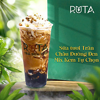 Sữa Tươi Trân Châu Đường Đen Mix Kem Tự Chọn RUTA – Béo Thơm, Dẻo Ngọt, Đậm Vị
