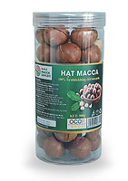 Hạt Macca Sấy Chẻ Nứt 500g Hộp Nhựa – Hạt To Thơm Béo – Đặc Sản Đắk Lắk