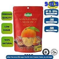 (MỚI) Xoài Sấy Dẻo Muối Ớt Nguyên Miếng, Đặc Biệt Vị Chua Cay, RẤT ÍT Xơ - túi 350g - Viza Food