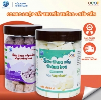 Combo 2 Hộp Sữa Chua Sấy Truyền Thống + Nếp Cẩm Chị Vàng Milk 100g - Giòn Xốp, Chua Ngọt Tự Nhiên - Bữa Ăn Dinh Dưỡng Cho Cả Gia Đình