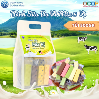 Bánh Sữa Mix Vị Chị Vàng Milk Túi 500g - Mềm Mịn Tan Nhanh - Đặc Sản Ba Vì Cho Cả Gia Đình