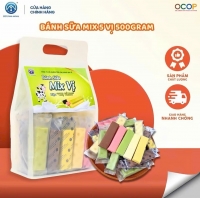 Bánh Sữa Mix Vị Chị Vàng Milk Túi 500g - Mềm Mịn Tan Nhanh - Đặc Sản Ba Vì Cho Cả Gia Đình