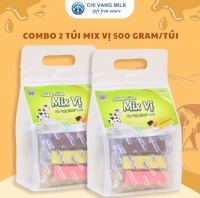 Combo 2 Túi Bánh Sữa Mix Vị Chị Vàng Milk 500g - Mềm Mịn Tan Nhanh - Đặc Sản Ba Vì Cho Cả Gia Đình