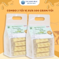 Combo 2 Túi Bánh Sữa Vị Xưa Chị Vàng Milk 500g - Mềm Mịn Thơm Béo - Đặc Sản Ba Vì Cho Cả Gia Đình