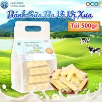 Bánh Sữa Vị Xưa Chị Vàng Milk Túi 500g - Mềm Mịn Thơm Béo - Đặc Sản Ba Vì Cho Cả Gia Đình