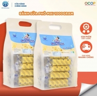 Combo 1KG Bánh Sữa Phô Mai Chị Vàng Milk- Mềm Mịn Tan Nhanh - Đặc sản Ba Vì Cho cả Gia Đình