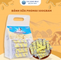 Bánh Sữa Phô Mai Chị Vàng Milk Túi 500g - Mềm Mịn Thơm Béo - Món Quà Sức Khỏe Đến Từ Thiên Nhiên