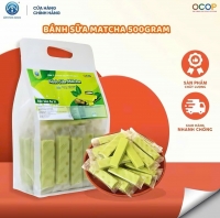 Bánh Sữa Matcha Chị Vàng Milk Túi 500g - Mềm Mịn Tan Nhanh - Đặc Sản Ba Vì Cho Cả Gia Đình