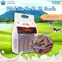 Bánh Sữa Socola Chị Vàng Milk Túi 500g (Thanh Dài) - Mềm Mịn Thơm Béo - Đặc Sản Ba Vì Cho Cả Gia Đình