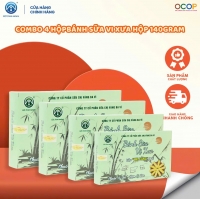 Combo 4 Hộp Bánh Sữa Vị Xưa Chị Vàng Milk 140g - Mềm Mịn Thơm Béo - Đặc Sản Ba Vì Cho Cả Gia Đình