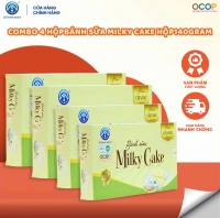 Combo 4 Hộp Bánh Sữa Milky Cake Chị Vàng Milk 140g - Thưởng thức vị ngon – Nuôi dưỡng tương lai