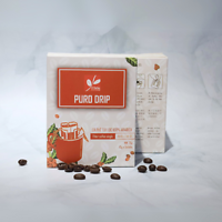Cà Phê Túi Lọc Puro Drip – 100% Arabica Rang Vừa, Hương Hoa, Thanh Sạch