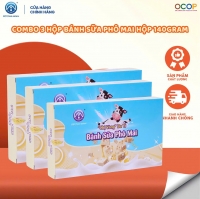 Combo 3 Hộp Bánh Sữa Phô Mai Chị Vàng Milk 140g - Mềm Mịn Tan Nhanh - Đặc sản Ba Vì Cho cả Gia Đình