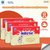 Combo 3 Hộp Bánh Sữa Milky Bar Chị Vàng Milk 140g - Mềm Mịn Thơm Béo - Đặc Sản Ba Vì Cho Cả Gia Đình