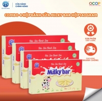 Combo 4 Hộp Bánh Sữa Milky Bar Chị Vàng Milk 140g - Mềm Mịn Thơm Béo - Đặc Sản Ba Vì Cho Cả Gia Đình