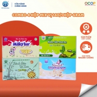 Combo 4 Hộp Bánh Sữa Mix Vị Chị Vàng Milk 140g - Bữa Ăn Nhẹ Dinh Dưỡng Cho Cả Gia Đình