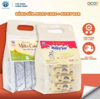 Combo 2 Túi Bánh Sữa Milky Cake + Milky Bar Chị Vàng Milk 500g - Mềm Mịn Thơm Béo - Món Quà Sức Khỏe Đến Từ Thiên Nhiên
