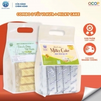 Combo 2 Túi Bánh Sữa Vị Xưa + Milky Cake Chị Vàng Milk 500g - Mềm Mịn Thơm Béo - Đặc Sản Ba Vì Cho Cả Gia Đình