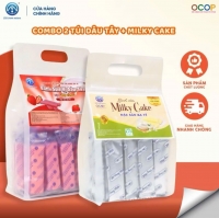 Combo 2 Túi Bánh Sữa Dâu Tây + Milky Cake Chị Vàng Milk 500g - Mềm Mịn Thơm Béo - Đặc Sản Ba Vì Cho Cả Gia Đình
