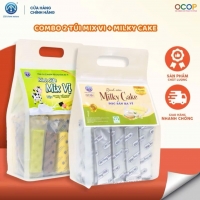 Combo 2 Túi Mix Vị + Milky Cake Chị Vàng Milk 500g - Mềm Mịn Thơm Béo - Đặc Sản Ba Vì Cho Cả Gia Đình