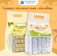 Combo 2 Túi Milky Cake + Sầu Riêng Chị Vàng Milk 500g - Mềm Mịn Thơm Béo - Đặc Sản Ba Vì Cho Cả Gia Đình