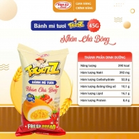 THÙNG BÁNH MÌ TOGAZZ NHÂN CHÀ BÔNG 45g x100c  – MỀM THƠM, ĐẬM ĐÀ, NĂNG LƯỢNG CHO MỌI NGÀY