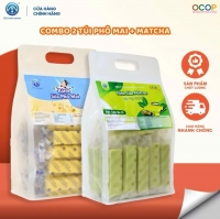 Combo 500g Bánh Sữa Matcha+ 500g Phô Mai Chị Vàng Milk - Mềm Mịn Thơm Béo - Đặc Sản Ba Vì Cho Cả Gia Đình
