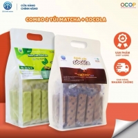 Combo 500g Bánh Sữa Matcha+ 500g Socola Chị Vàng Milk - Mềm Mịn Thơm Béo - Đặc Sản Ba Vì Cho Cả Gia Đình