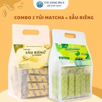 Combo 500g Bánh Sữa Matcha + 500g Sầu Riêng Chị Vàng Milk - Giàu Năng Lượng – Bữa Ăn Nhẹ Cho Cả Gia Đình