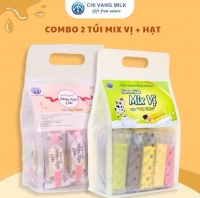 Combo 2 Túi Bánh Sữa Mix Vị + Bánh Sữa Hạt Chị Vàng Milk 500g - Thơm Ngon, Giàu Canxi - Bữa Ăn Nhẹ Dinh Dưỡng Cho Cả Gia Đình