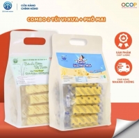 Combo Mix 2 Túi Bánh Sữa Vị Xưa + Phô Mai 500g - Mềm Mịn Thơm Béo - Đặc Sản Ba Vì Cho Cả Gia Đình