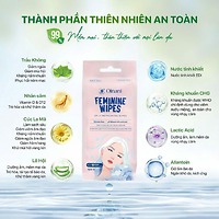 Khăn ướt vệ sinh vùng kín Oinani Feminine Wipes hương nhài – 1 bịch 10 tờ