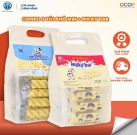 Combo 2 Túi Bánh Sữa Phô Mai + Milky Bar Chị Vàng Milk 500g - Mềm Mịn Thơm Béo - Món Quà Sức Khỏe Đến Từ Thiên Nhiên